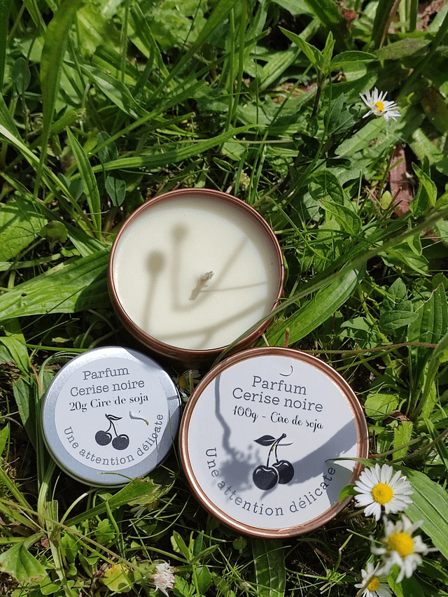 Bougie parfumée cerise noire 100g