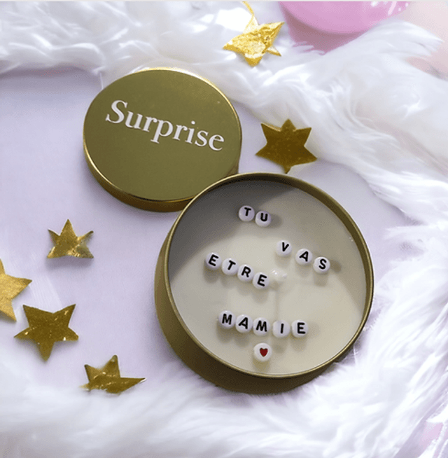 Bougie parfumée Surprise, tu vas être mamie 190g